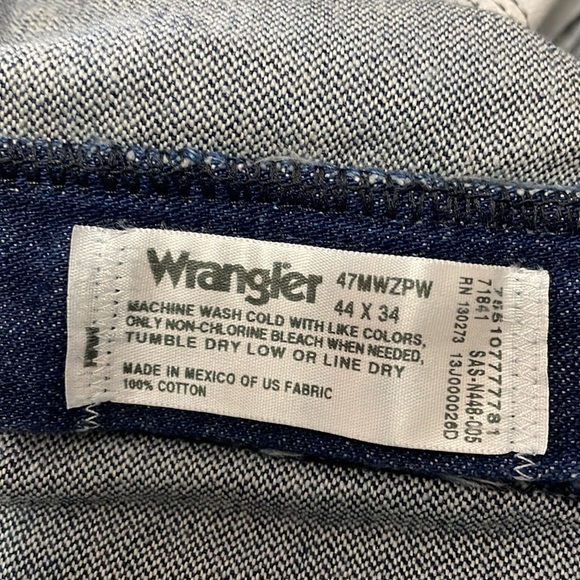 Wrangler Premium Performance Cowboy Cut 47 MWZ Regular Fit Jeans Cotton 44 x 35 - Picture 10 of 12